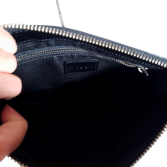 Milly Crossbody Bag Blue Holographic Iridescent Y2K Party Chain Link Strap - Picture 8 of 11